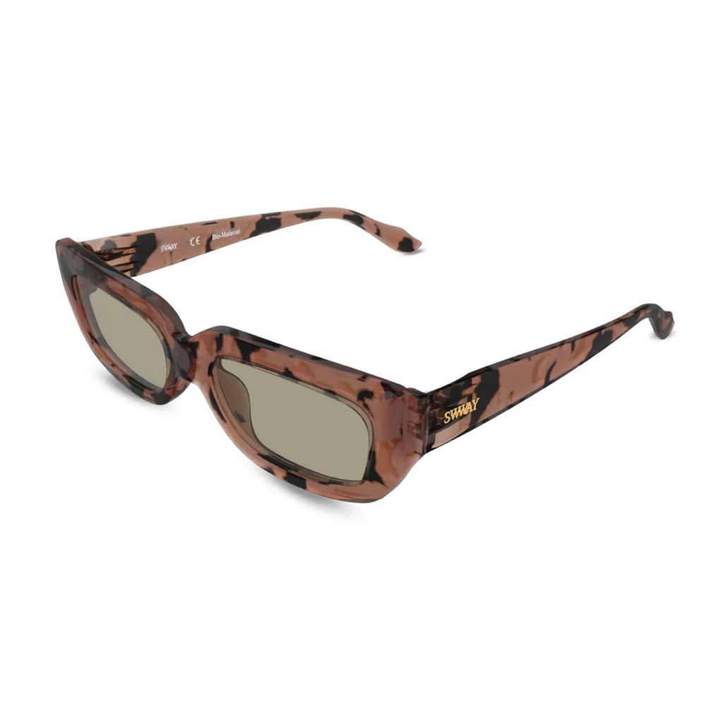 SWWAY San Fran Slim Sunglasses in Pink Tortoise - Picture 3 of 4